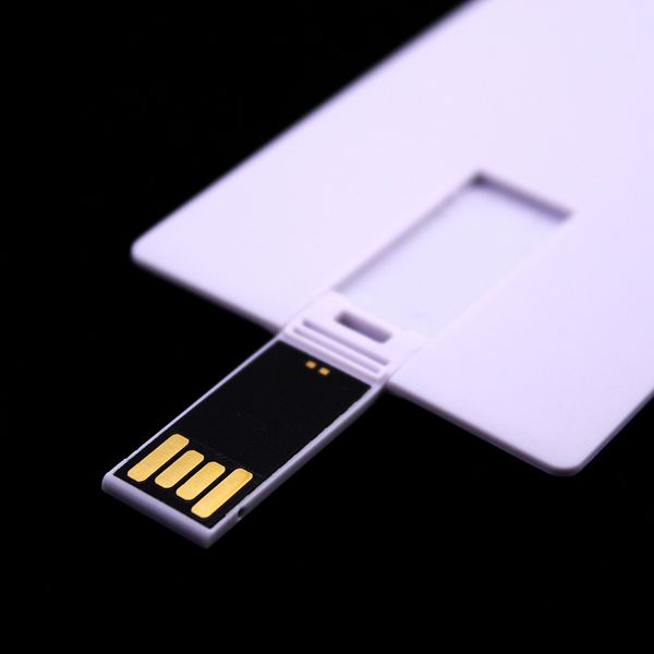 

100pcs 128mb/256mb/512mb/1gb/2gb/4gb/8gb/16gb credit card usb drive 2.0 memory flash pendrives stick blank white suit for logo print