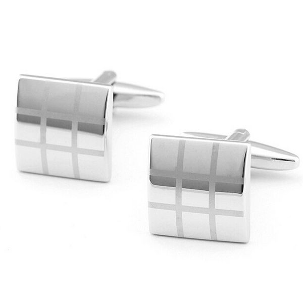 

square men suits cuff links french shirt laser groom wedding cufflinks male business french shirt cufflink, Silver;golden