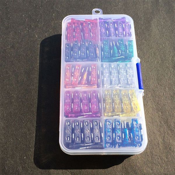boîte 100pcs Lame fusible assortiment Auto voiture Camion Kit 2A-35A