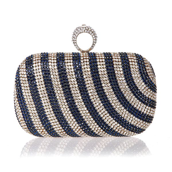 Nuova mini borsa per anello da dito Pochette con strass di diamanti Banchetto serale Borsa di cristallo Bella borsa per la festa della sposa1991
