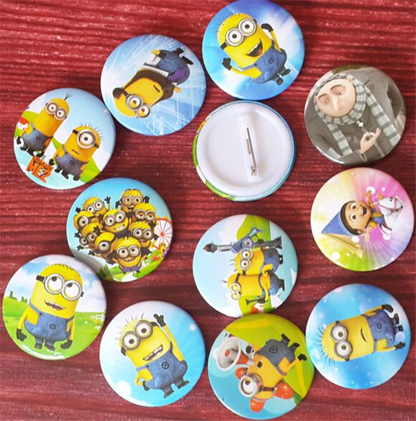 

мультфильм гадкий я 2 приспешников брошки детские для девочек для мальчиков круглые кнопки pins chirstmas день рождения подарки +2016 европа, Gray