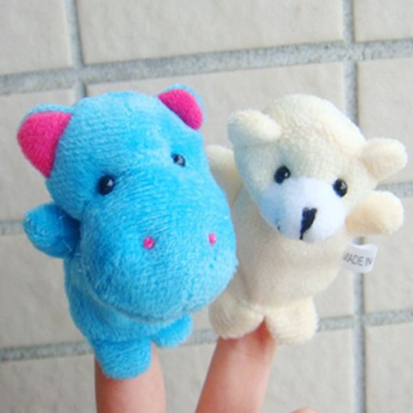 

wholesale small animals finger puppets cartoon dolls children toys panda rabbit puppets parenting gift dhl ing