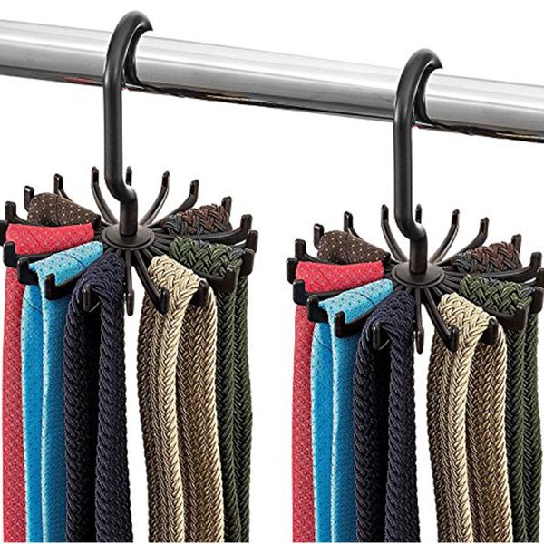 2019 New Rotating Tie Rack Organizer Hanger Closet Organizer