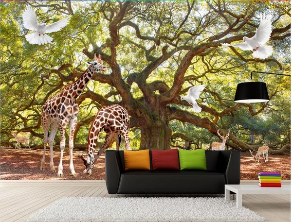 

p wallpaper for wallstree giraffe pigeon mural wall mural p wallpaper