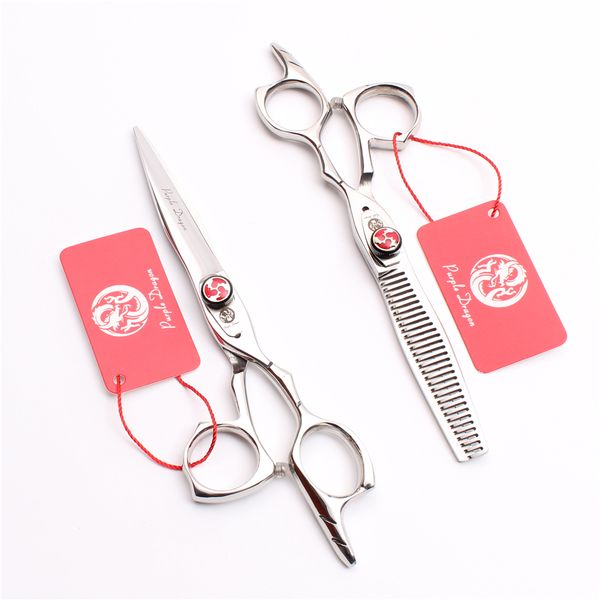 

6'' 17.5cm japan 440c purple dragon professional human hair scissors cutting thinning scissors barbers' hairdressing salon st
