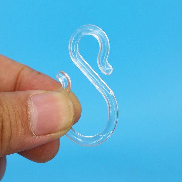 Ganci per appendiabiti in plastica saldata per appendere i prodotti materiale match rota di diapositiva nel soffitto del negozio al dettaglio 100pcs