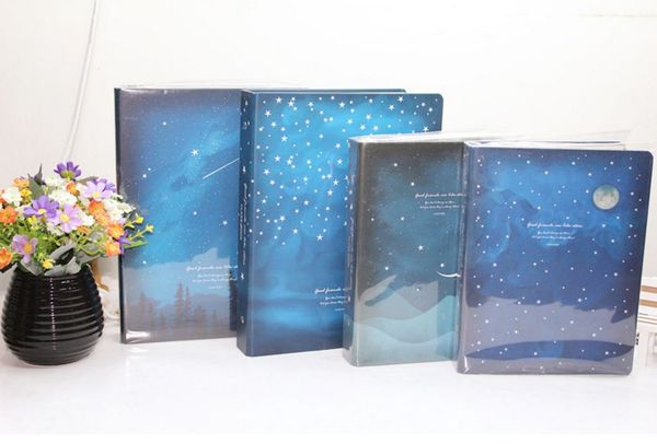 

wholesale- galaxy notebook starry sky a5 ruled paper 80 sheets 4 colors, Purple;pink