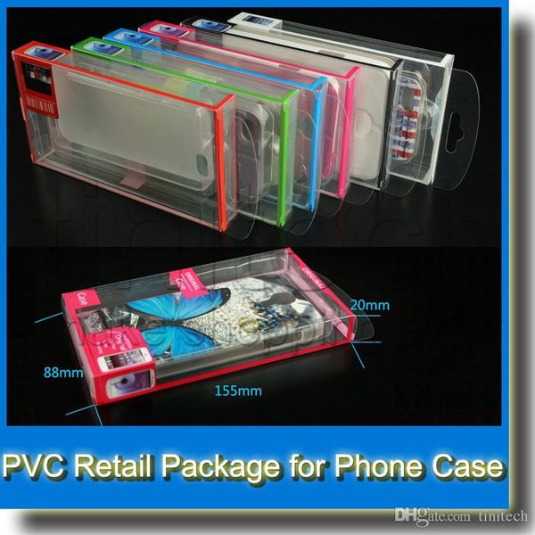 

Univer al mobile phone ca e package pvc tran parent pla tic retail packaging box for iphone am ung htc cell phone ca e