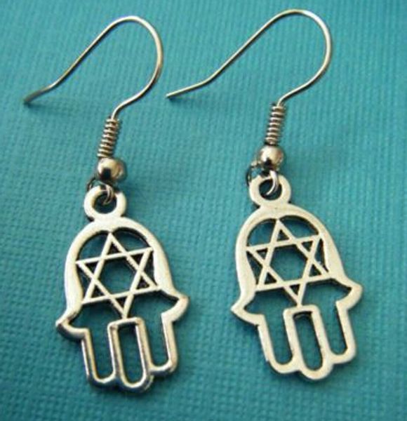 

zinc alloy antique silver hollow hand charm dangle earrings fashion vintage women girls jewelry valentine's day present 20 pair/lot