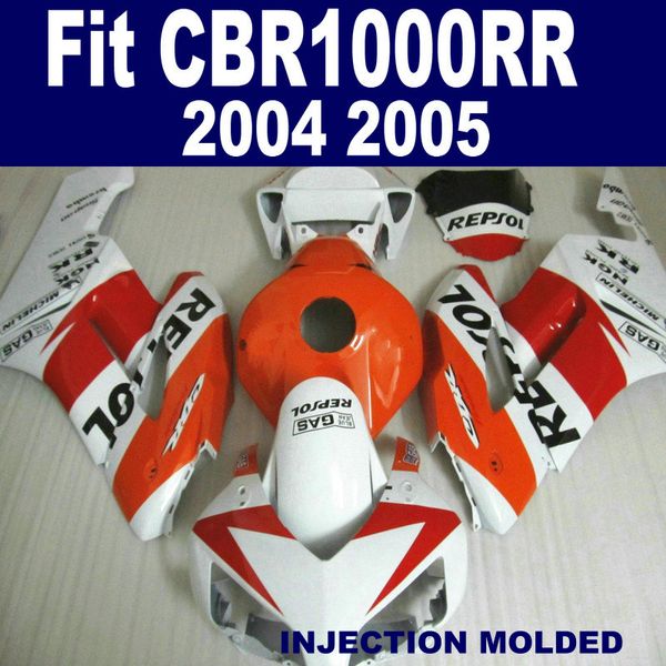 Инъекции плесень мотоцикл обтекатель комплект для HONDA 2004 2005 CBR 1000RRR красный черный REPSOL послепродажного CBR1000RR 04 05 обтекатели комплект KA91