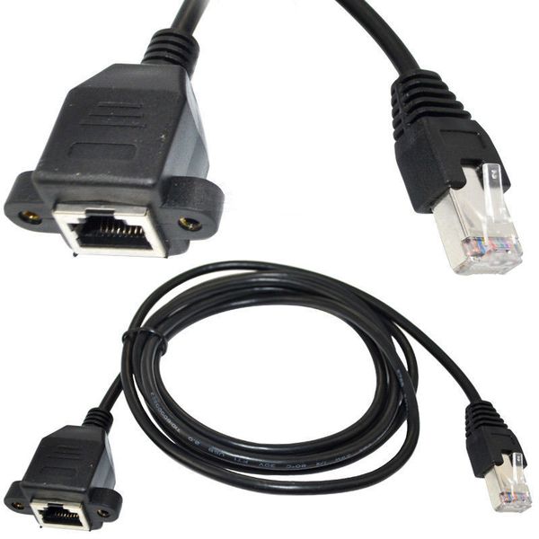 

горячее сбывание 100pcs 30CM RJ45 Cat5 самец к гнезду LAN LAN Винт монтаж панели Расширение се