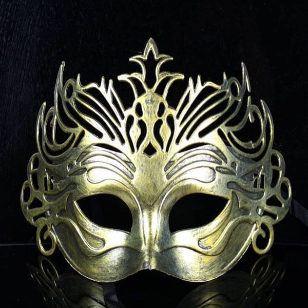 Wholesale-(10 pcs/lot) New Hot Sale Festive & Party Supplies Antique halloween masquerade party mask for men Imitation fighter crown