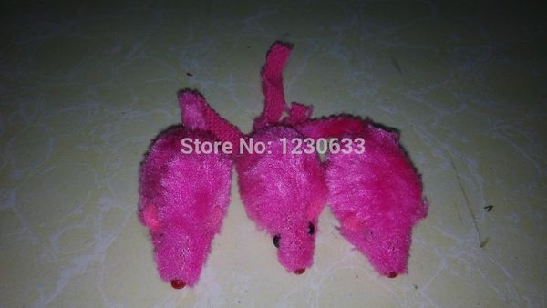 

wholesale-3cm colorful fake fur cat and dog toy mouse ing