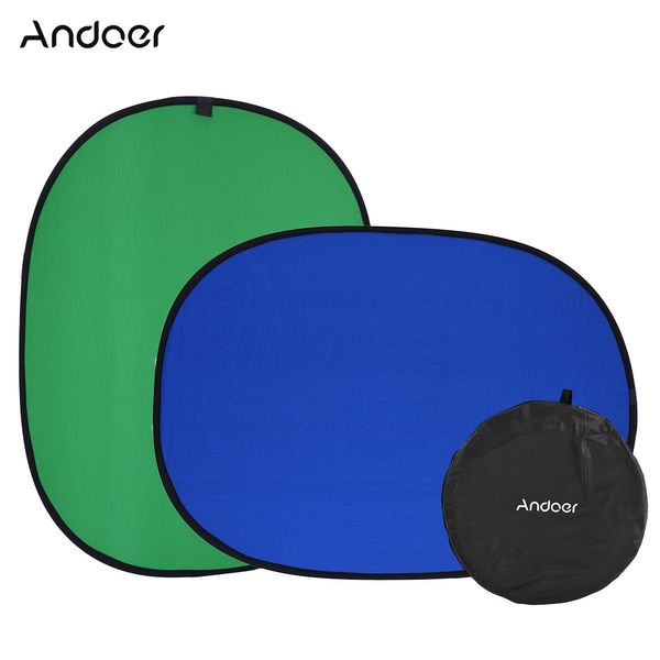 Freeshipping 1.5 * 2.0 m Azul Muslin Dobrável BlueGreen (2em1) Backdrop Painel de Fundo para Estúdio de Fotografia de Vídeo Fotografia