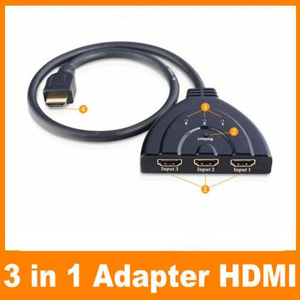 

3 порта в 1 из косички hdmi переключатель hdcp 1080p концентратор v1.4b hdmi-переключатель splitter кабель-адаптер для ps3 пк hdtv xbox с па