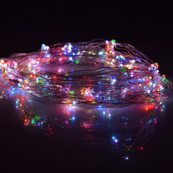Whole Decoration Mabor Outdoor Lighting Colorful New 1m 10 Leds Copper Wire Silver String Fairy Light Home Holiday Lights