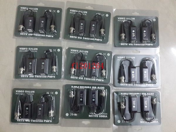 100 teile/los Kostenloser Versand Kamera Video Balun Stecker CCTV BNC UTP Video Empfänger Balun Twistered Pair Transceiver Kabel