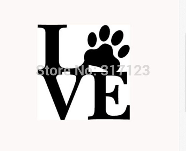 LOVE PAW наклейка виниловая наклейка на окно автомобиля милые животные собака кошка стены Art1895