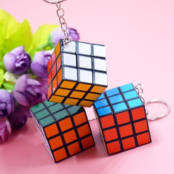 

Fa hion cool mini toy key ring magic cube game puzzle key chain carrying 3cm hipping