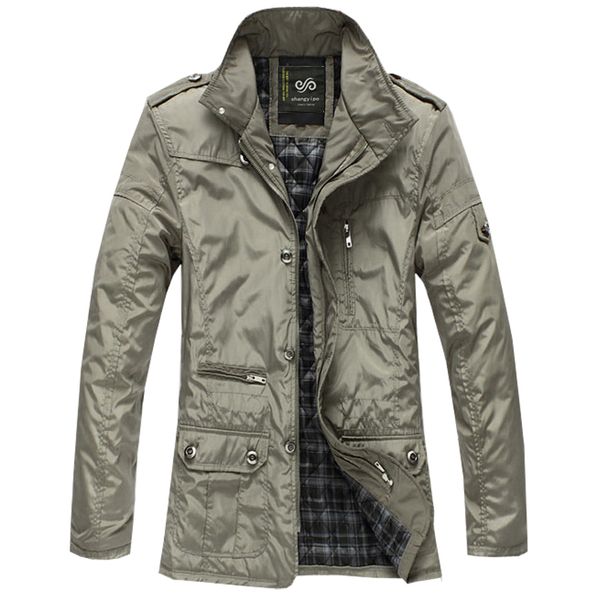 

fall-veste homme sale 2015 mens jackets and coats fashion solid cotton chaqueta hombre men's winter coat plus size windbreaker jacket, Black;brown