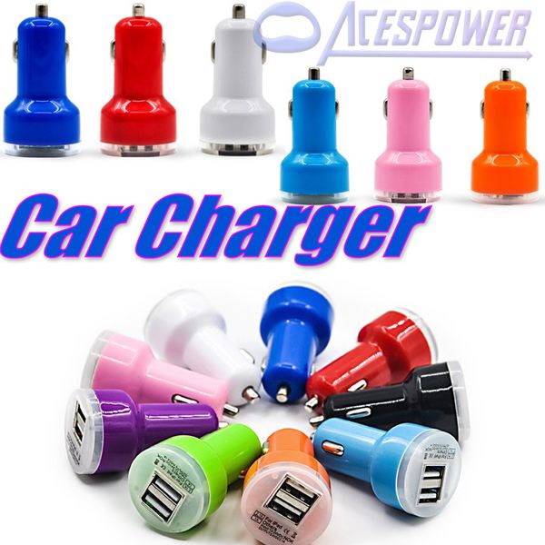 

for iphone 11 pro car chargers micro auto dual 2 port usb iphone ipad ipod 2.1a mini car charger adapter cigar socket