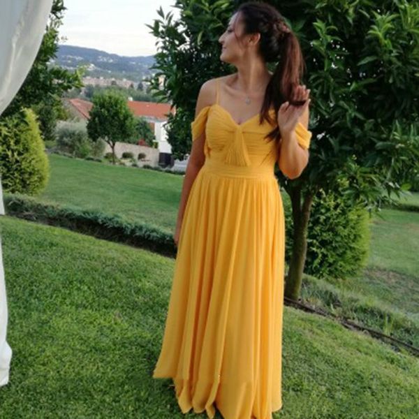 Boêmio Chiffon Longo Da Dama de Honra Vestidos de 2018 Uma Linha Boho País Convidado Do Casamento Vestidos de Festa de Formatura Vestido Rústico Plus Size vestido longo