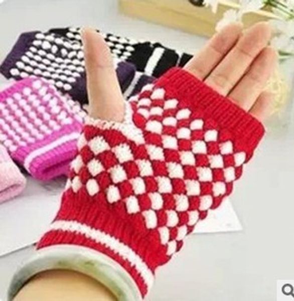 

wholesale-2 pair warm fashion glove wool glove mittens glove ing, Blue;gray