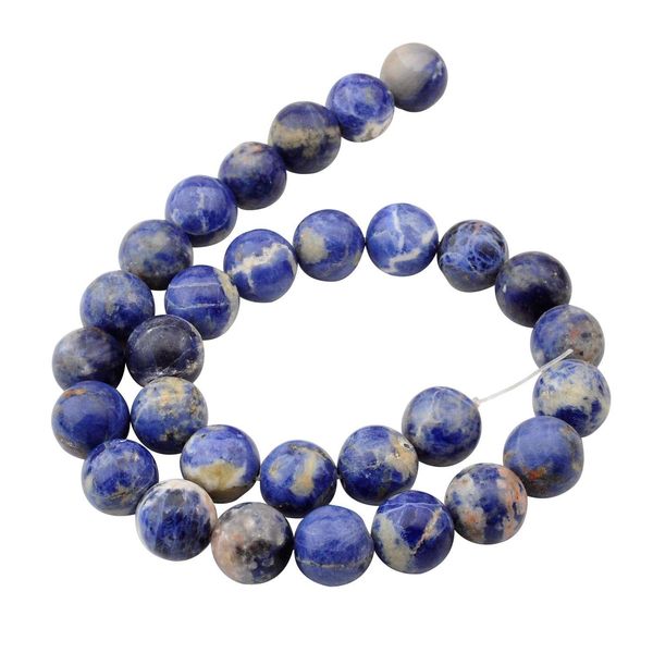 

natural gemstone sodalite 14mm round beads for diy making charm jewelry necklace bracelet loose 28pcs stone beads for wholesales, Crystal