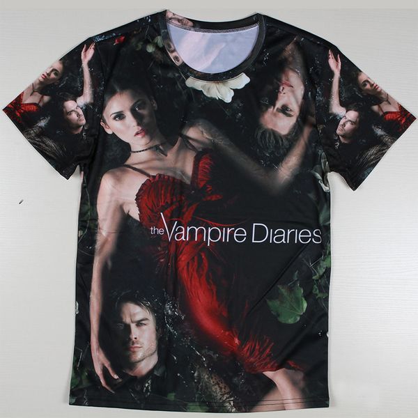 

wholesale-unique the vampire diaries/breaking bad t shirts for men short sleeve women patten t-shirts printing visual creative tees, White;black