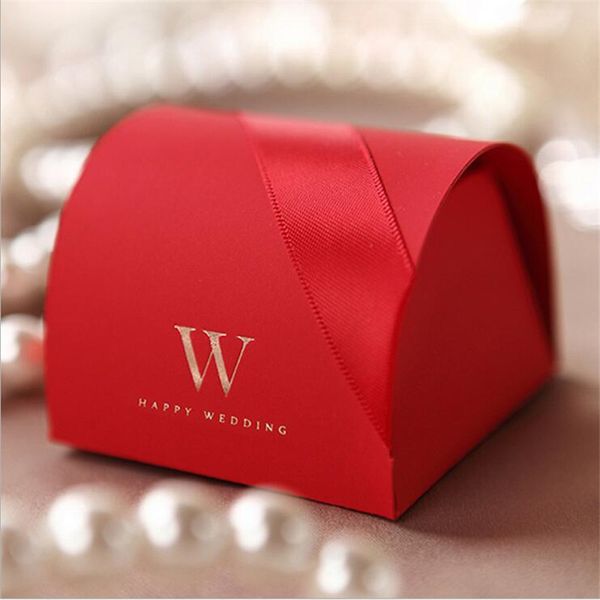 

wholesale- 10 pcs/lot red wedding favor boxes wedding candy box wedding decoration favors and gifts