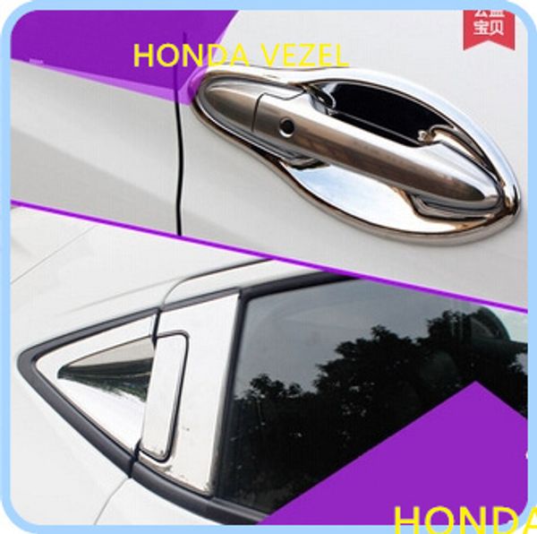 

chrome 4pcs front door handle decorative bowl+4pcs rear door handle cover+2pcs rear door handle bowl for honda vezel 2014-2018