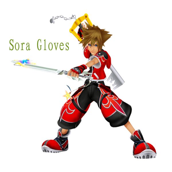 

wholesale-kingdom hearts anime cosplay sora party red gloves, Blue;gray