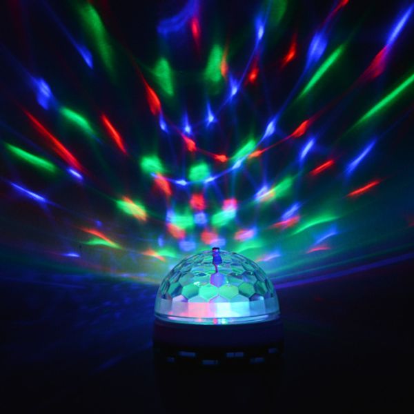 3W Vollfarb-RGB-LED-Bühnenlicht mit automatischer Drehung E27 AC85V - 265V Disco-DJ-Party-Club-Glühbirne für Feiertags-Tanzdekorationslampe