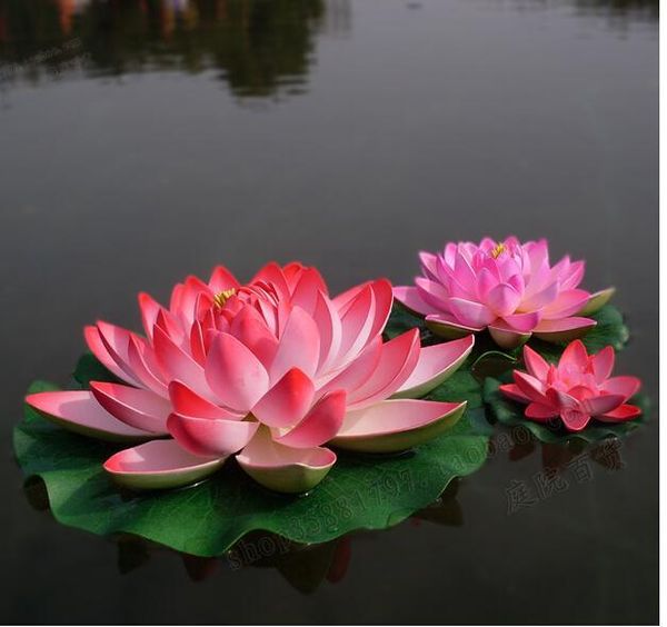 Acheter Vente Chaude Belle Artificielle Fleur De Lotus Flottant Fleurs Deau Pour Ornement De Noël Fournitures De Décoration De Noce De 053 Du