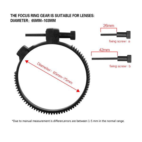 Freeshipping Follow focus finder CN-90F Follow-focus con cintura ad anello dentato per videocamere Canon Nikon DSLR