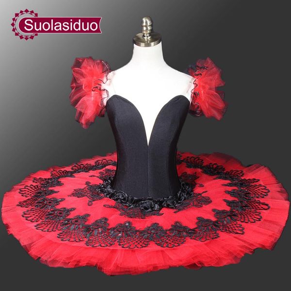 

don quixote professional tutus red black pancake ballet costumes performance classical ballet tutu nutcracker tutu red sd0026, Black;red