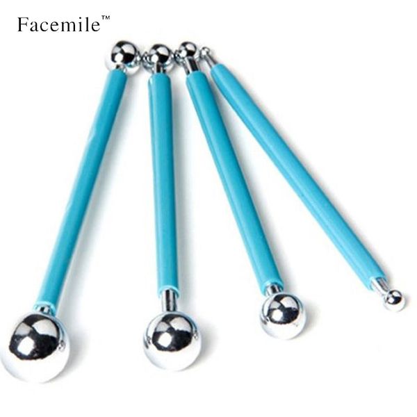 

wholesale- 4pcs stainless molding ball tool sticks sugarcraft fondant cake decorating kit flower molds kitchen dessert decoration supplies