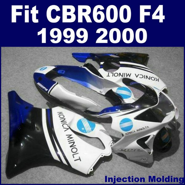 100 Spritzguss-Anpassungen für Honda Fullset-Verkleidungssätze CBR 600 F4 1999 2000 Weiß 99 00 CBR 600 F4 Verkleidungsteile Zrth