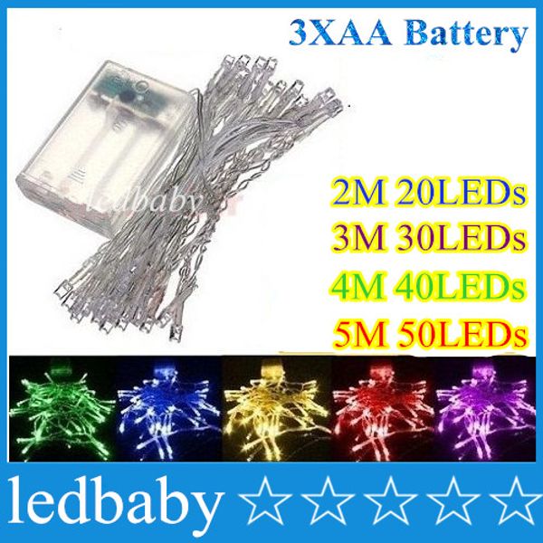 

2m 20leds 3m 30leds 4m 40leds 5m 50leds строка мини файлы, освещающая батарею