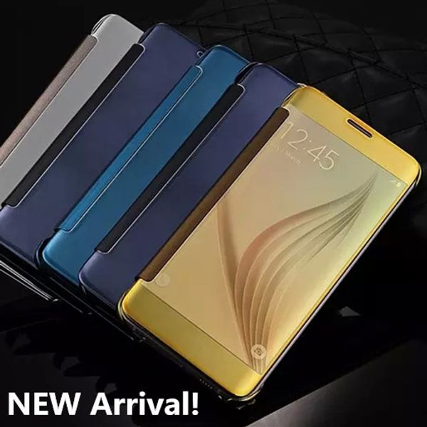 

Зеркало Clear View Flip Sleep Смарт-чехол для Samsung Galaxy S8 S9 S10 Plus Note 9 позолоченный прозрачный