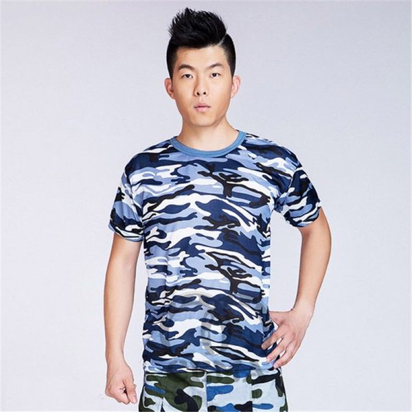 

wholesale-mens camouflage tactical soldier short sleeve t-shirt quick dry tee asian -xxxl, White;black