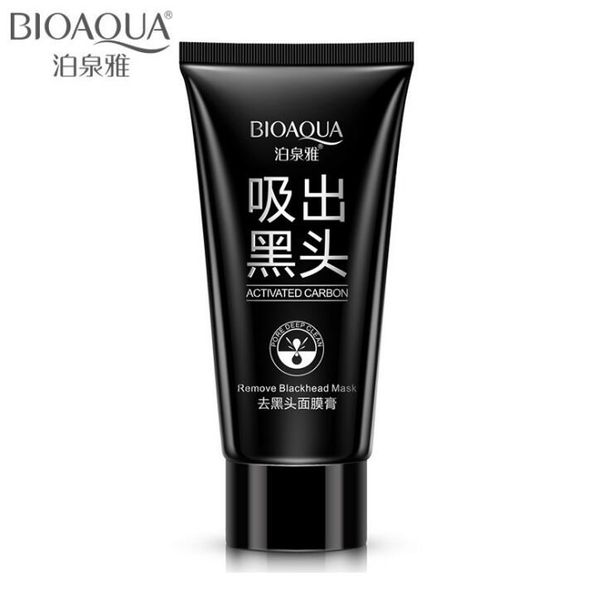 

bioaqua бамбук уголь черная маска уход за лицом глубокое очищение очищающий угорь 3 шага черная голова remover акне нос маска