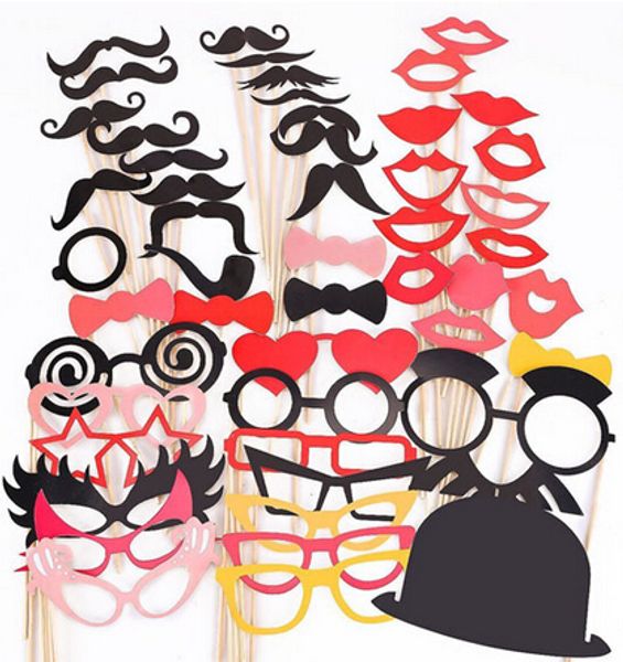 

2019 new arrival 50pcs/set different designs funny stick mustache p booth props wedding p props for wedding party fun