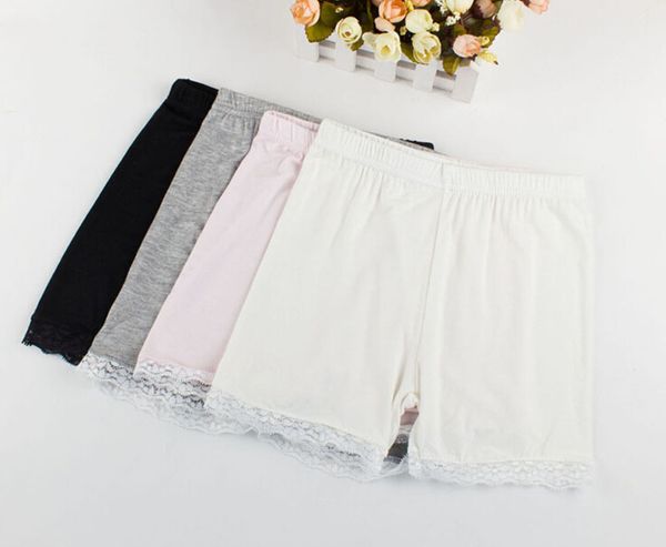 Heiße Sommermode Mädchen Baumwolle kurze Leggings Spitze kurze Leggings für Mädchen Spitze Sicherheitshosen Shorts Baby Mädchen kurze Strumpfhosen kostenloser Versand