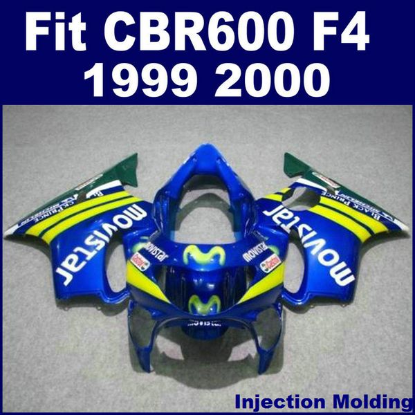 100 Spritzguss für Honda hochwertige Verkleidung CBR 600 F4 1999 2000 blau 99 00 CBR 600 F4 Verkleidungsteile x6bh