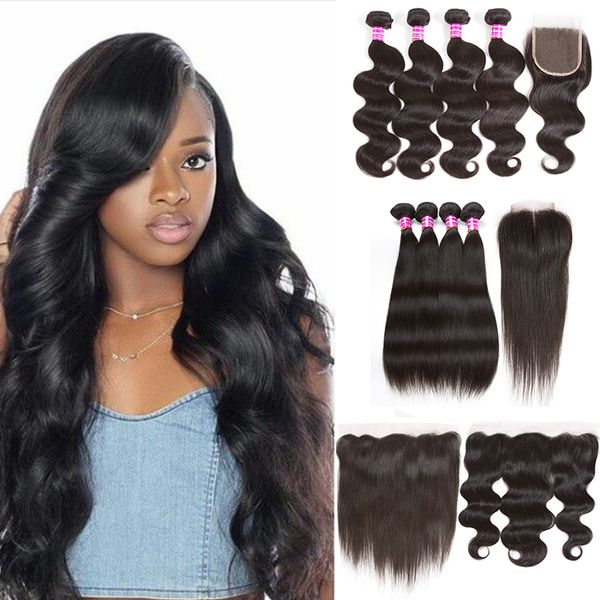 Cambodian Brazilian Body Wave Virgin Peruvian Straight Human Hair