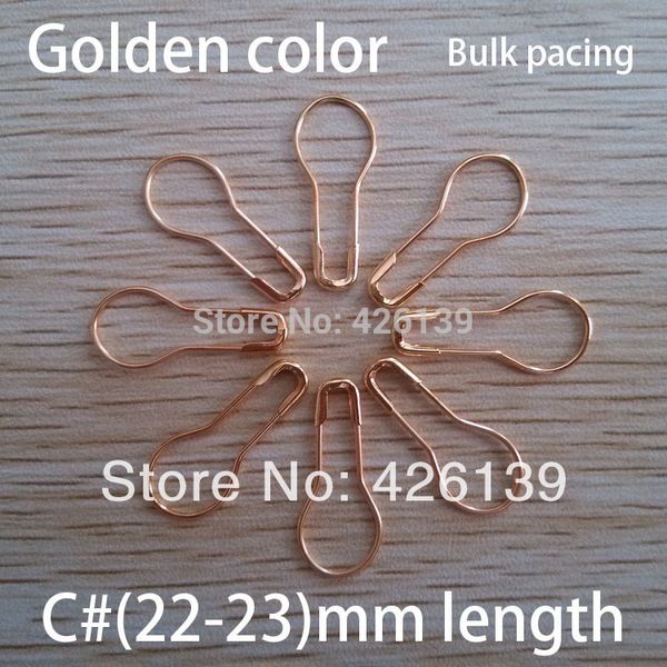 

wholesale-1000pcs/lot c# 22mm length metal pear shaped gold safety pins steel brooch pin 4 colors for choose, White;red