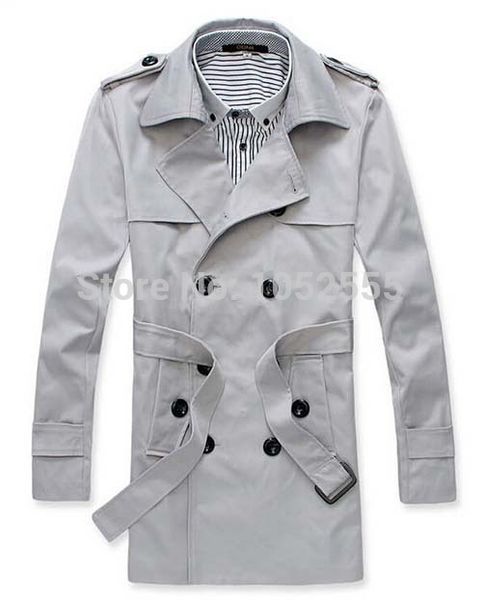 

fall-cool smart men's stylish trench coat winter long jacket double breasted overcoat in 3 colors size  l xl xxl mn404z&6, Tan;black