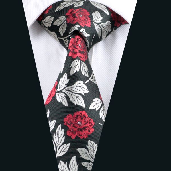 

necktie for men red flower silk jacquard woven casual business party work formal meeting tie d-0348, Blue;purple