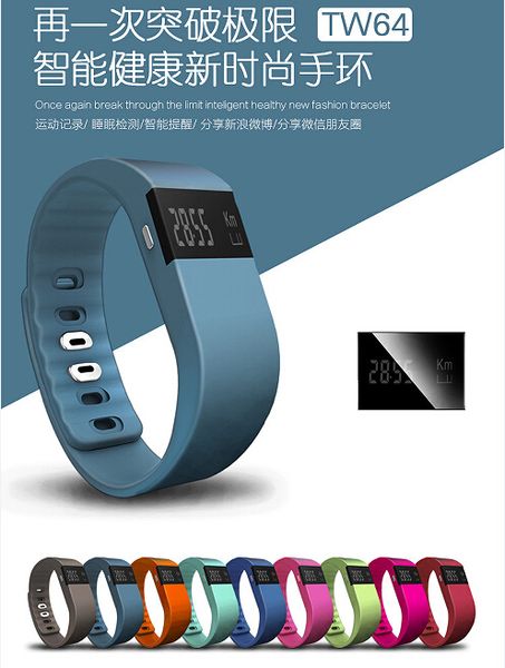 

Новый IP67 смарт-браслеты TW64 bluetooth фитнес деятельность трекер smartband браслет пульсер